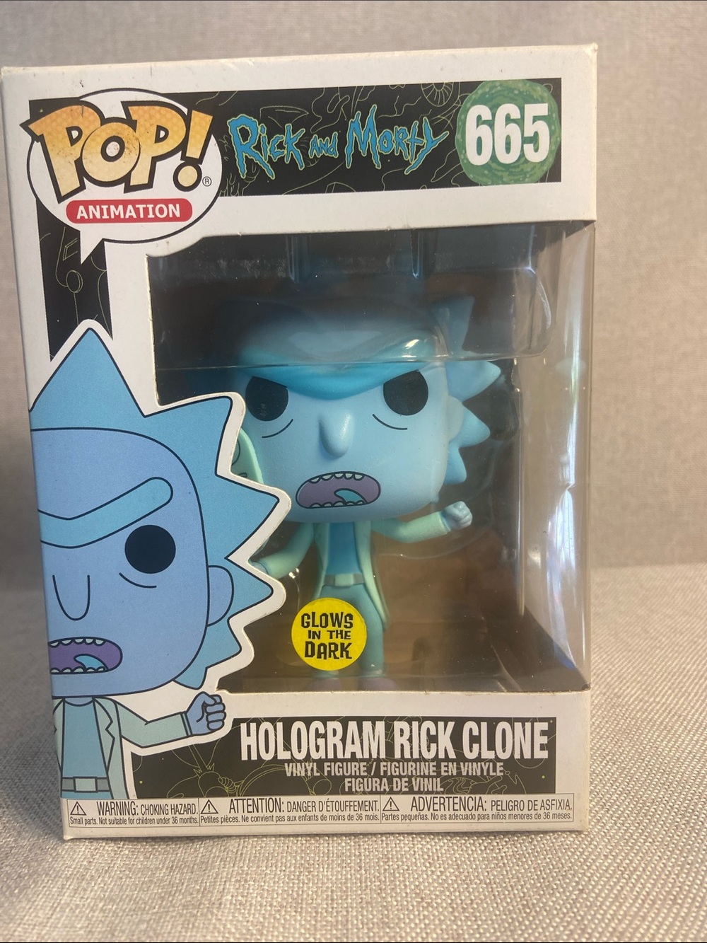 Funko Hologram Rick Clone Pop! Figure - Light Blue, Teal